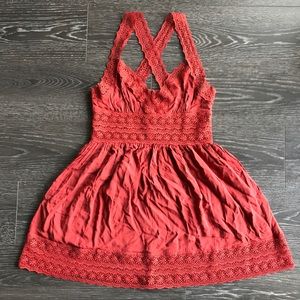 Forever 21 Crochet Trim Mini Dress